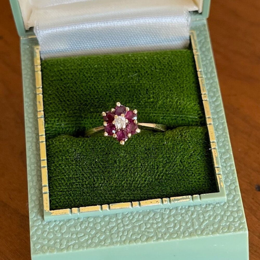 10k Ruby & Diamond Ring